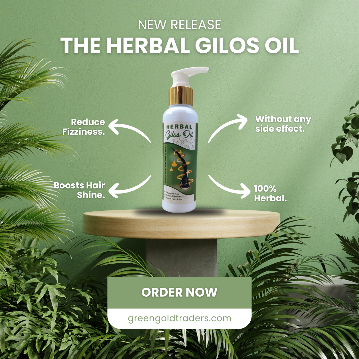 Herbal Gilos Oil  (بالوں کی نشوونما کا تیل)
