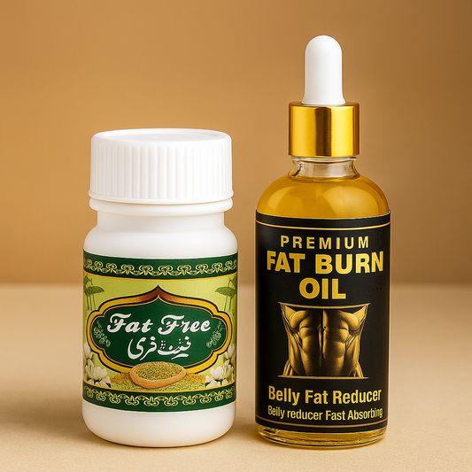 Fat burn oil and fat free green tea
